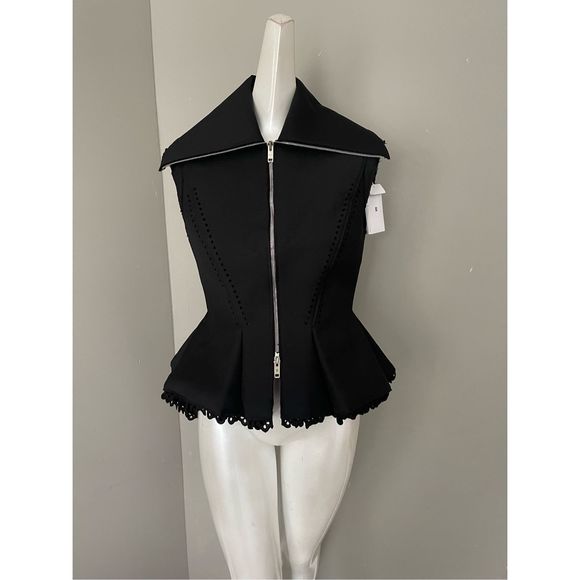 Givenchy Sleeveless Peplum Zip-Up Vest FR 36/US 4 $4250 - Picture 6 of 12